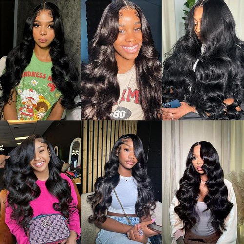denacfi Glueless Wigs Human Hair Pre Plucked Pre Cut 5x5 Body Wave Lace Closure Wigs Human hair 250 Density Colsure Wigs for Women Ready to Wear Wig 14 Inch