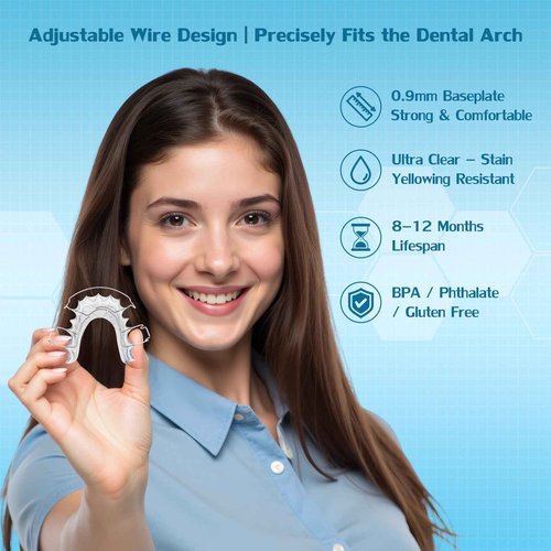 Hawley Retainers for Adults, Custom Retainers for Upper and Lower Teeth - Comfortable and Durable