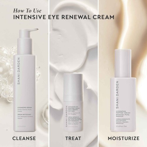 SHANI DARDEN Intensive Eye Renewal Cream, Hydrating Under Eye Cream for Dark Circles, Fine Lines, Wrinkles & Crows Feet with Niacinamide, Shea Butter & Ceramide, Crease-Free & Makeup-Ready, 0.50 fl oz