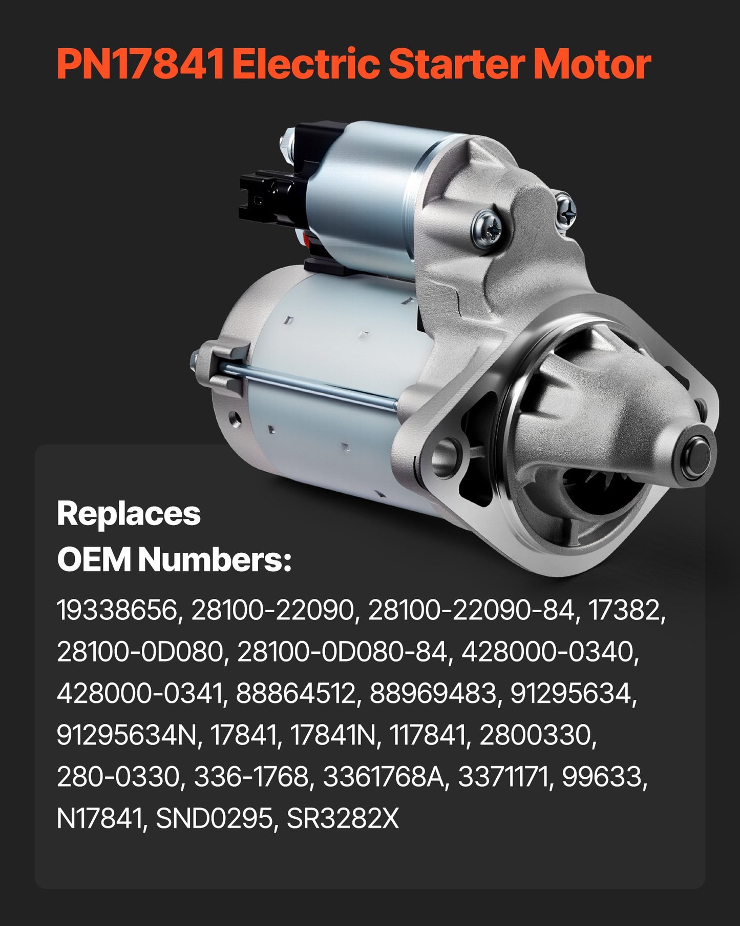 High Torque Starter Motor for Pontiac Vibe & Toyota Corolla - Silver