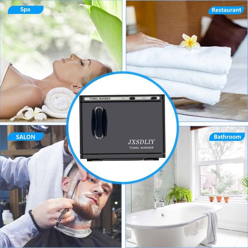 JXSDLIY Personal 8L Small Hot Towel Warmer for Salon Beauty Bathroom Hot Towel Cabinet 2-in-1 Home Spa Towel Warmer for Facials, Upgrade Fast Heating Towel Heater Towel Steamer (8L, Black)