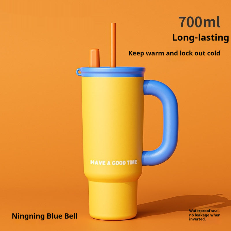 Insulated Stainless Steel Mug 700ml - White, Black & Natural Colors