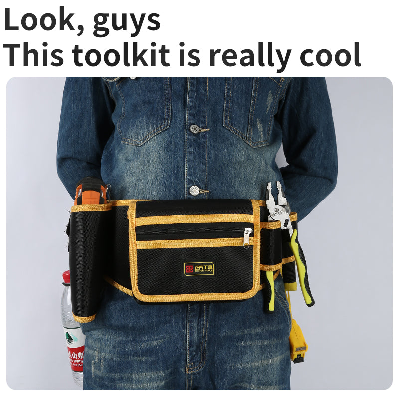 Electrician Tool Kit with Yellow Belt - Portable Durable Tool Bag for Repair & Storage