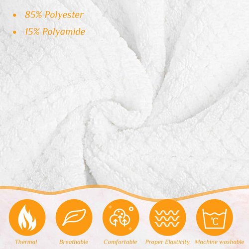 Kinlop 4 Sets Towel Wrap Bath Wrap Towel for Women with Pocket with Facial Spa Headband Set Waffle Spa Robe with Adjustable Closure Elastic Top