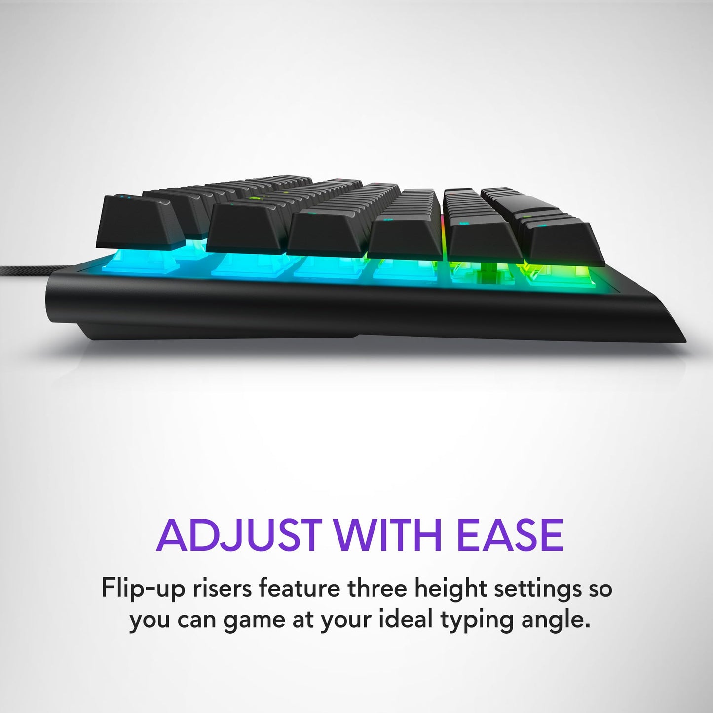 Alienware Tenkeyless Gaming Keyboard - AW420K - Dark Side of The Moon - Wired, Programmable, Cherry MX Red, USB, AlienFX RGB / 16.8 Million Colours