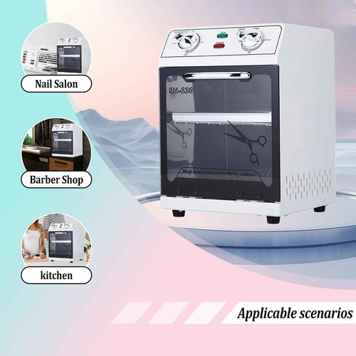 High Temperature Sterilizer, 8L Large Capacity Dry Heat Sterilizer, Max. Temperature 220℃, With Temperature Control & Timer, For Hair Salon Spa Nail Salon, Tool Sterilizer