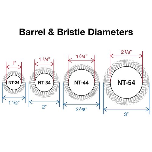 Olivia Garden NanoThermic Ceramic + Ion Round Thermal Hair Brush - Not Electrical - Professional Blowout Brush for Normal to Thick Hair - 1" to 2 1/8" - Diameter Barrel - NT-54, 44, 34, 24