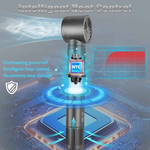 Hair Dryer Brush Set 4-in-1, Multi Air Styler for Fast Drying & Styling, Ionic High-Speed Hair Styler for Curling, Volumizing, Straightening, Air Styler Blow Dryer Brush with Auto Wrap Curling Wand