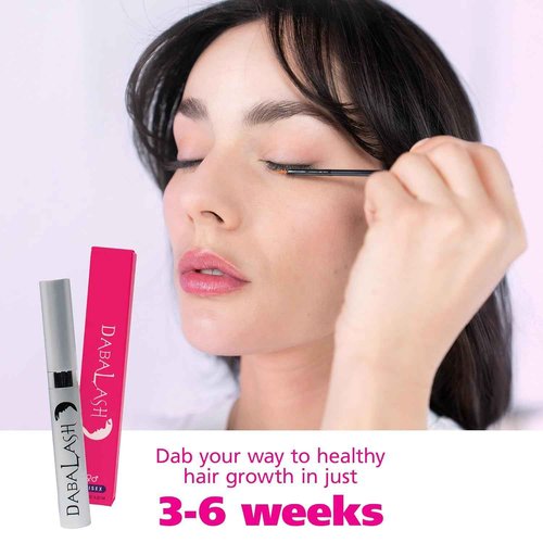 DABALASH Professional Eyelash & Eyebrow Growth Serum with Castor Oil – Promotes the Appearance of Naturally Longer, Fuller, Thicker & Stronger Lash + Brow Hair – 0.18 oz