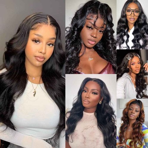 Body Wave Bundles Human Hair 16 18 20 Inch 100% Unprocessed Brazilian Human Hair 3 Bundles For Black Women Body Wave Hair Extensions Natural Color