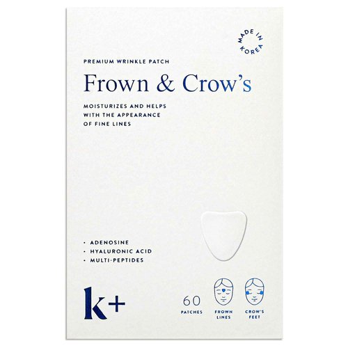 KPLUS K+ Wrinkle Patches for Forehead, Crow’s Feet & Smile Lines – Korean Overnight Patches with Hyaluronic Acid, Peptides & Adenosine (60 Count)