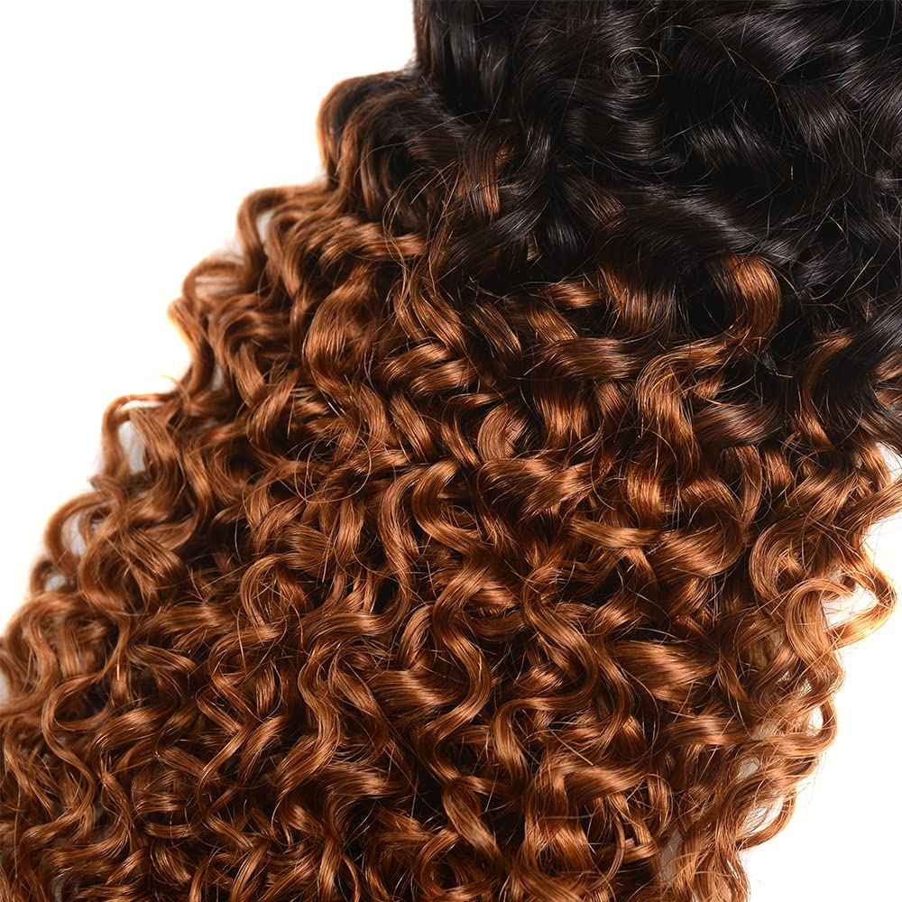 26 28 30 Inch Ombre Water Wave Bundles 1B30 Bundles Human Hair Weave 8A Peruvian Virgin Remy Hair 3 Bundles Ombre 2 Tone Black and Brown Water Wave Bundles Human Hair 100g/Pc