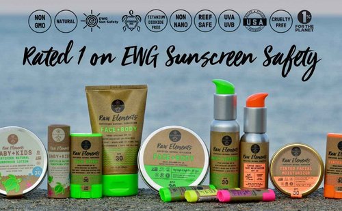 Raw Elements Mineral Sunscreen Moisturizer - Non-Nano Zinc Oxide, 95% Organic, Reef Safe, SPF 30+, Unscented, 3oz Tube (2-Pack)