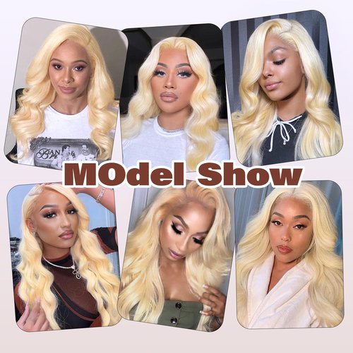 Miss Alle 613 Blonde Lace Front Wigs Human Hair HD Transparent 150% Density 13x4 Body Wave Pre Plucked with Baby Hair 22inch