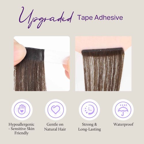 DOORES Hair Extensions Real Human Hair Genius Tape in, Balayage Natural Black to Light Blonde 20 Inch 50g/20pcs, Seamless Real Hair Tape in Extensions