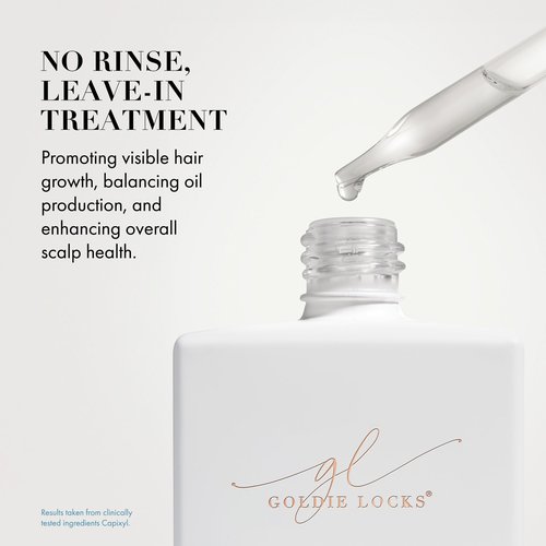 Goldie Locks Scalp Serum - Supports Fuller-Looking Hair and Healthy Scalp - Hydrating Lightweight Formula - Safe for Extensions & Color-Treated Hair - Protein-Free - 1.86 oz