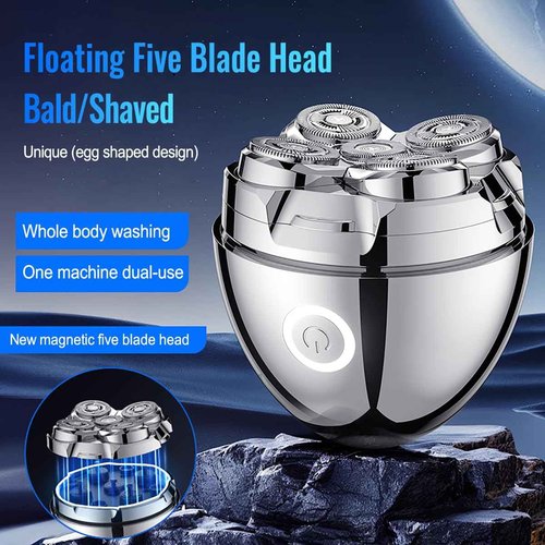 Bald Buddy Head Shaver:Baldy pro/Wet/Dry Bald Head Shaver for Men,Palm/Portable Electric Razor,Precision Magnetic Automatic Adjustment Blades,Easy Clean Blade,Hard Shell Travel Carrying,2025 Made