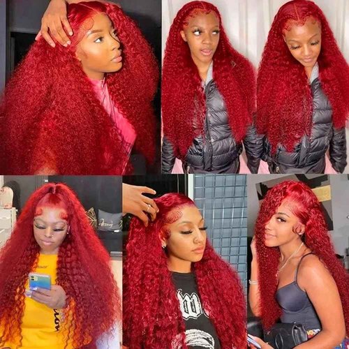 Red Bundles Human Hair Water Wave Bundles 18 20 22 Inch Unprocessed Brazilian Virgin Hair Red Water Wave 3 Bundle Human Hair Extensions 50 Gram Per Bundle