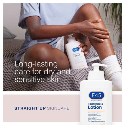 E45 Dermatological Moisturising Lotion, 500 ml, Pack of 5