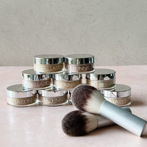 La Bella Donna Loose Mineral Foundation, Non-Chemical SPF50, Only 4 Ingredients, Reef-Safe, Non-Nano, Natural Mineral Makeup with Sun Protection | 10g | Caffe