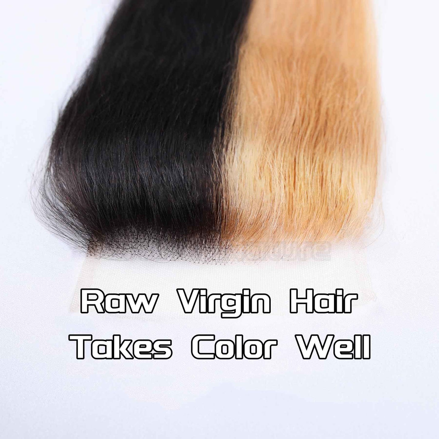 Grand Nature 5x5 HD Lace Closure, Virgin Human Hair Lace Closure Straight, Pre Plucked Natural Hair Line With Bleachable Knots