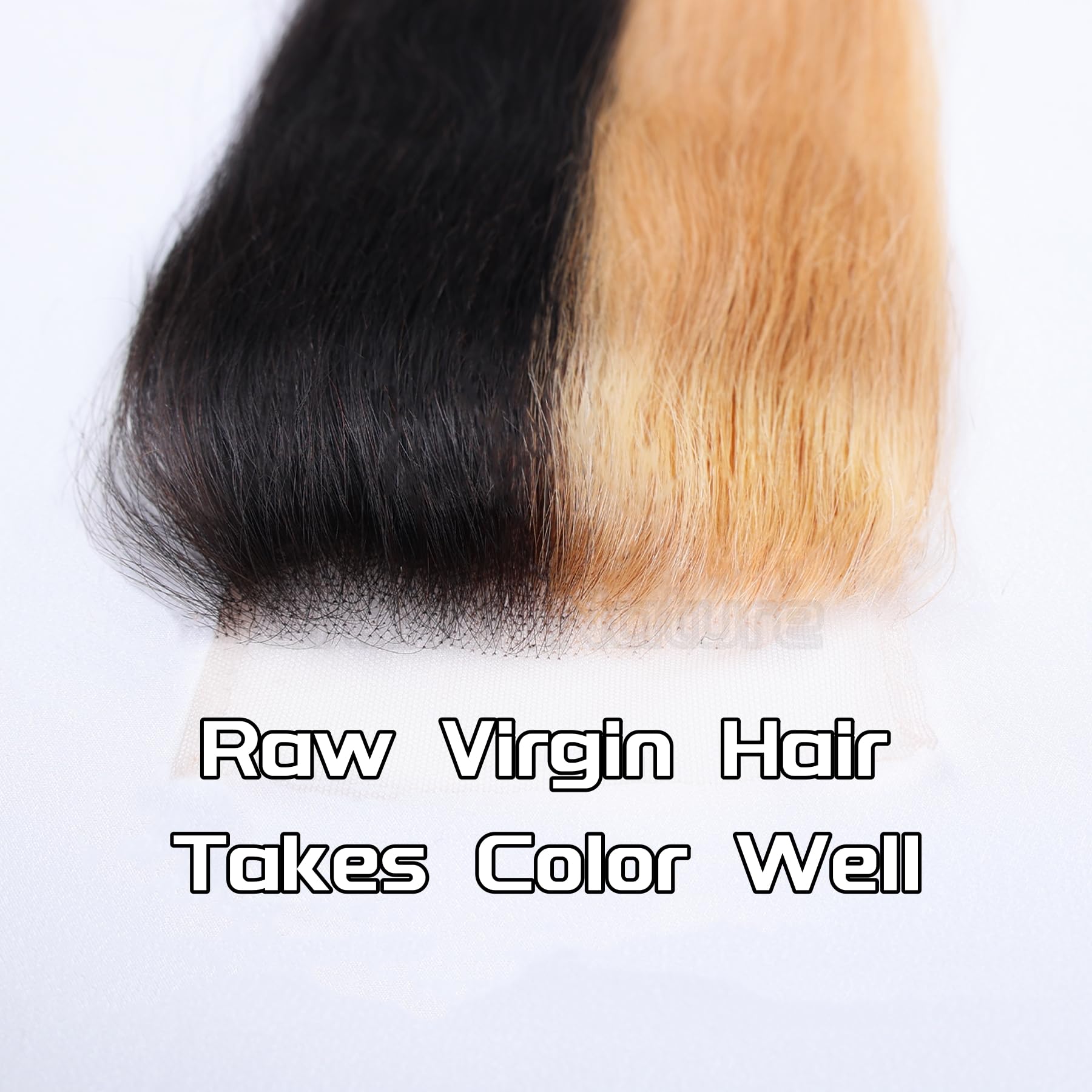 Grand Nature 6x6 HD Lace Closure, Virgin Human Hair Lace Closure Straight, Pre Plucked Natural Hair Line With Bleachable Knots