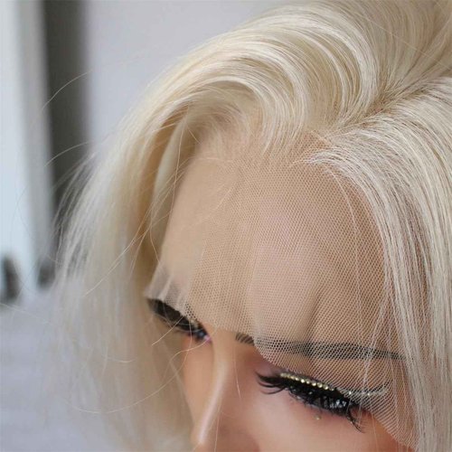 Aisom 613 Platinum Blonde Wig Synthetic Lace Front Wigs Pre Plucked 13x6 HD Glueless Straight Layered Lace Front Wig for Women Ready Go Wigs Beginner Friendly 22 Inch