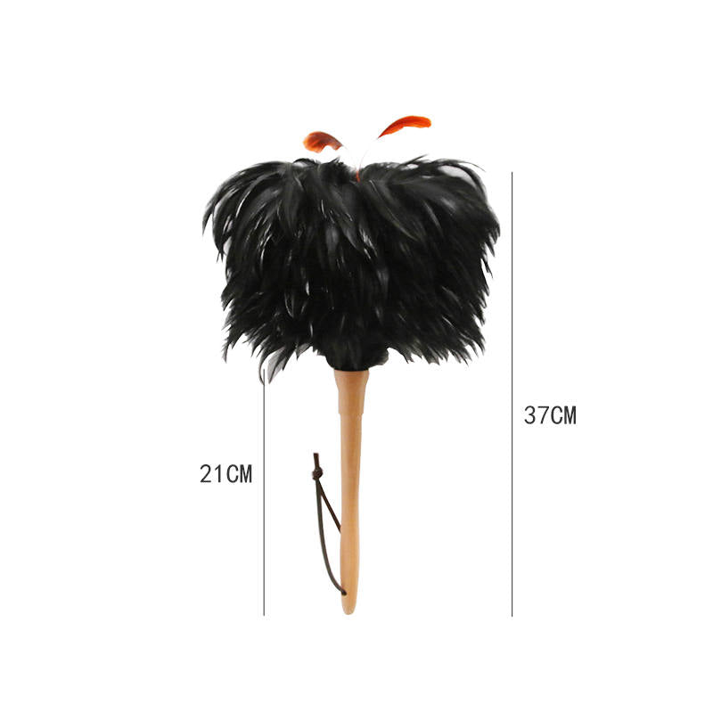 Feather Duster Household Cleaning Brush White Beech Handle Japanese Style