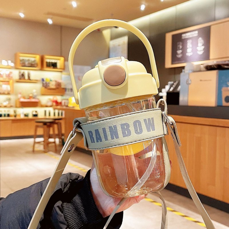 Large Capacity Portable Double Drinking Plastic Water Cup - 700ml