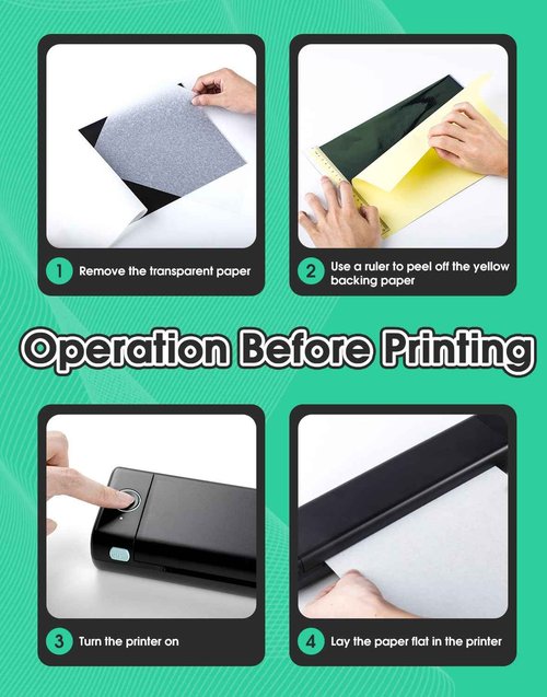 Phomemo Tattoo Stencil Printer, M08F Wireless Thermal Tattoo Printer with 10pcs Transfer Paper, Compatible with Phone/Tablet/PC, Tattoo Supplies for Tattoo Artists, AI Image Generation, Black & Green