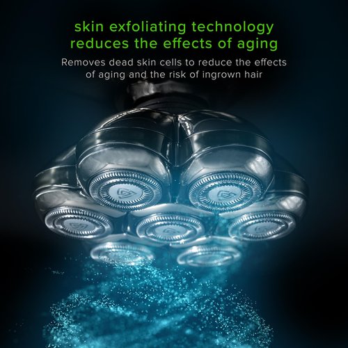 ScapeGear Premium Head Shavers for Bald Men Kit with Free Travel Case, Wet and Dry Shave No Mess Electric Razor for Men with PalmFlex 7D Smooth Electric Shavers