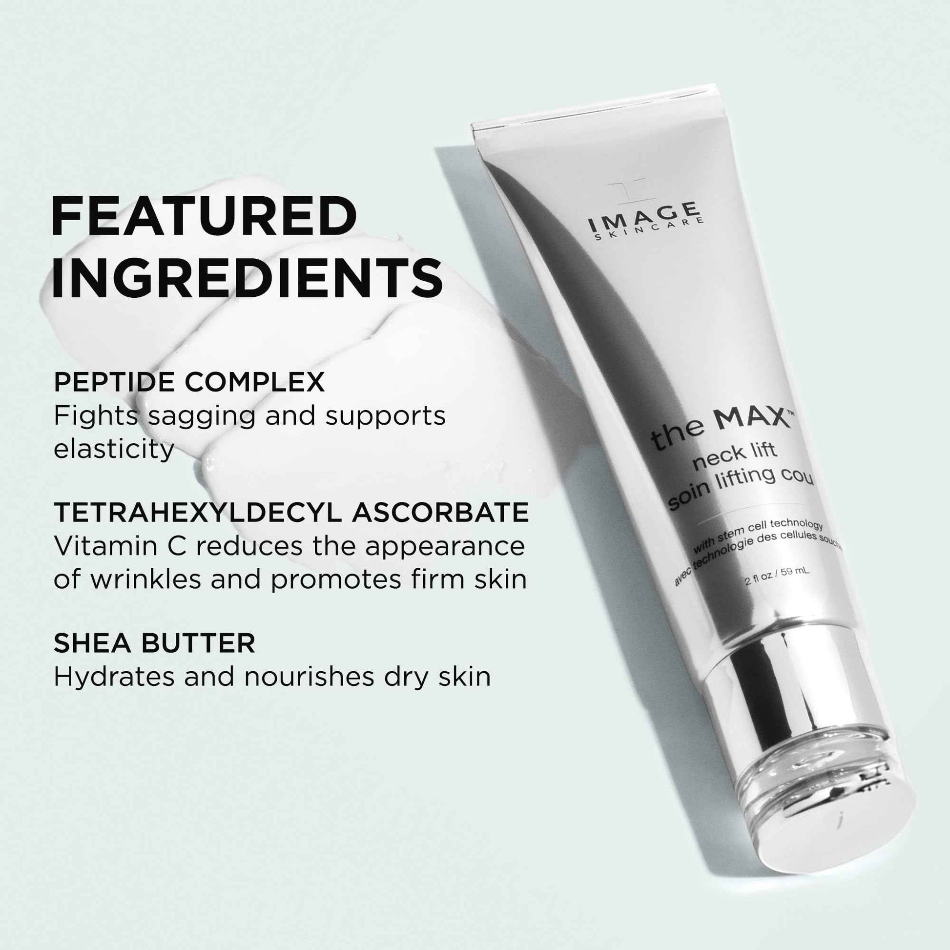 IMAGE Skincare, the MAX Neck Lift, Firming Cream to Uplift the Appearance of Sagging Skin, Improve Appearance of Fine Lines, 2 fl oz