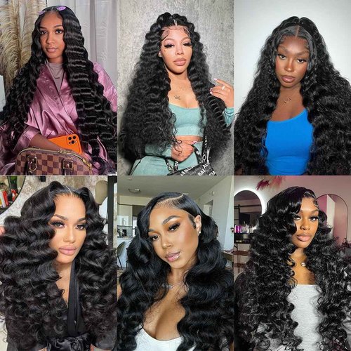 Loose Deep Wave Bundles Human Hair 3 Bundles 16A Loose Deep Curly Bundles Human Hair Wet and Wavy Bundles Brazilian Virgin Loose Deep Wave Human Hair Bundles Deep Curly Human Hair Extensions