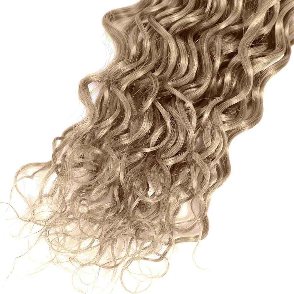 28 30 32 inch #22 Human Hair Bundles Blonde Water Wave Bundle Ash Blonde Human Hair Bundles #22 Wet and Wavy Bundle