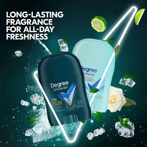 Degree Travel Deodorant Variety 72-Pack (36 Cool Rush + 36 Shower Clean) – 72H Body Heat Activated Mini Antiperspirant, 0.5 Oz Ea