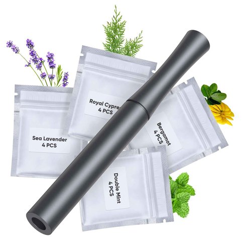 Quit Bad Habit Flavored Air Device, Refreshing Refresh,Natural Plant Extract, Upgraded Version,Aluminum-0409-01