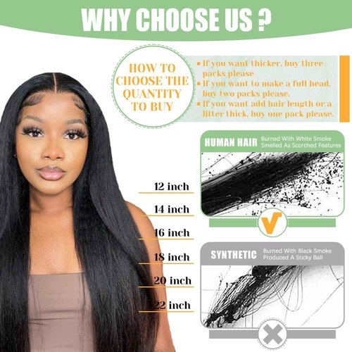 Loxxy Seamless Clip in Hair Extensions Human Hair Long Yaki Straight Clip ins Human Hair Skin Weft Ultra-Invisible Clip in Hair Extensions 20 Inch #1B 7Pieces