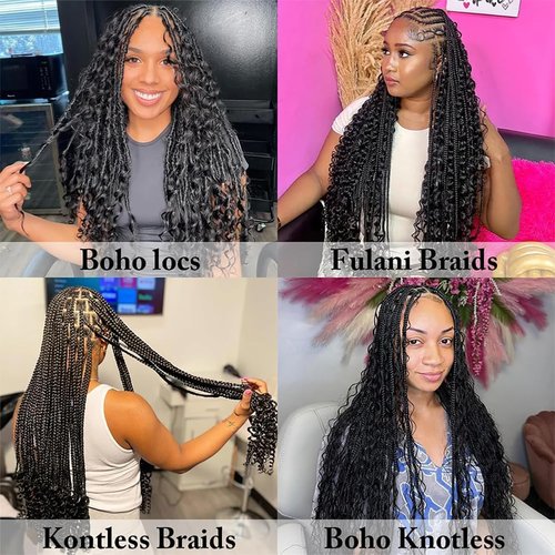Hailookmey Human Braiding Hair for Boho Braids 150g Deep Wave Human Hair for Braiding 3 Bundles/Pack No Weft Curly Human Hair Extensions for Braids (Natural Black Color,24 Inch)