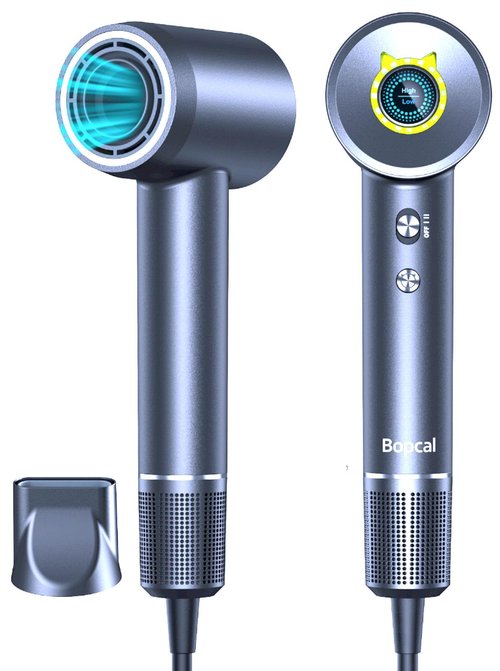 Professional Hair Dryer - 110000 RPM High-Speed Brushless Motor Negative Ionic Blow Dryer for Fast Drying, Low Noise Thermo-Control Hairdryer with Magnetic Nozzle for Home Travel