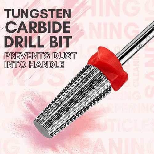 Makartt Nail Drill Machine MALORY Nail Drill Bits Bundle, Electric E File Remove Acrylic Gel with Nail Bits 3/32” Nail Bits