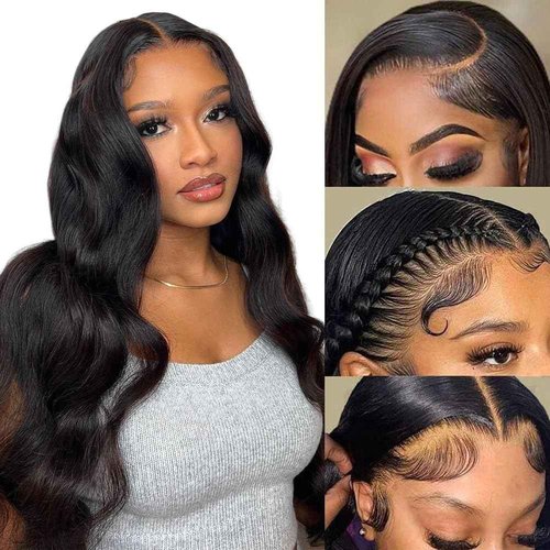 Smilulu 20 Inch 13x4 Lace Front Wigs Human Hair Body Wave Lace Front Wigs Human Hair Pre Plucked 13x4 Hd Lace Frontal Wigs Hd Lace Front Wigs for Black Women 180% Density
