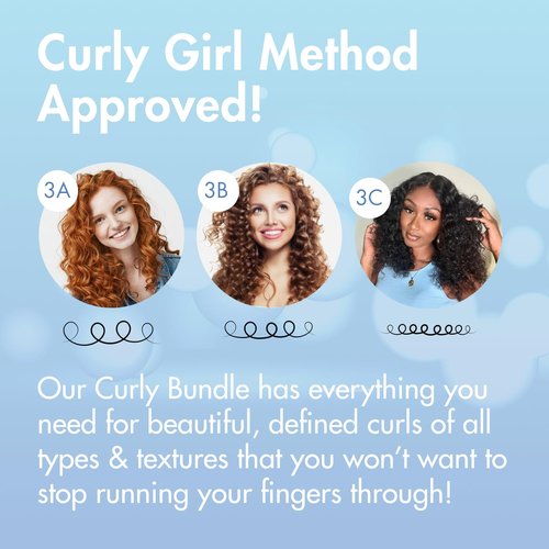 MopTop Curly Hair Care Kit - Detox Shampoo, Gentle Shampoo, Daily Conditioner, Moisturizing Curl Gel, Lightweight Hold Hair Care Products for Wash Day Routine