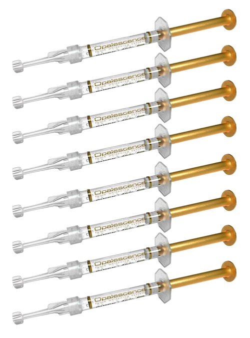 Opalescence 45% Syringes Teeth Whitening Gel - with PF - (8 Syringes) Refill Kit Carbamide Peroxide. Made by Ultradent, in Mint Flavor. Tooth Whitening 5359-4