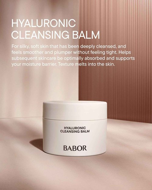 BABOR Hyaluronic Cleansing Balm to Oil for Demanding Skin, Gentle Cleansing for Face Infused with Hyaluronic Acid to Hydrate Skin, 150 ml