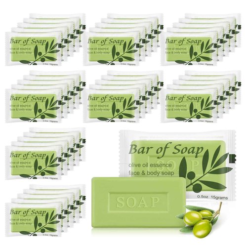 skourvut Bulk Bar Soap Travel Olive Oil Soap Bars Bulk 0.5 oz,Guest Soaps Small for Bathroom,Hotel Soap Bars for Hotel Hospitality Homeless(pack of 300, olive oil)