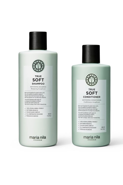 Maria Nila True Soft, Shampoo & Conditioner, For Dry Hair, Argan Oil Remoisturises & Reduces Frizz, 100% Vegan & Sulfate/Paraben free