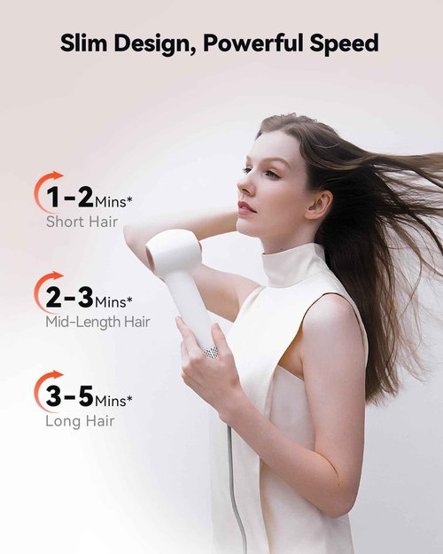 SYLPH Hair Blow Dryer for Travel, Mini and Portable Hair Dryer 200 Million Ionic, 112,000 RPM Motor for Fast Drying, Small and Compact Intelligent Temperature Control Hair Dryers for Women, Ballet