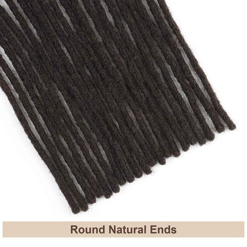 IIFLYDSFA 8 Inch 60 Strands loc Extensions Human Hair for Men/Women 0.6cm Thickness Human Hair Dreadlock Extensions Can Be Dyed and Bleached Soft Dreadlocks