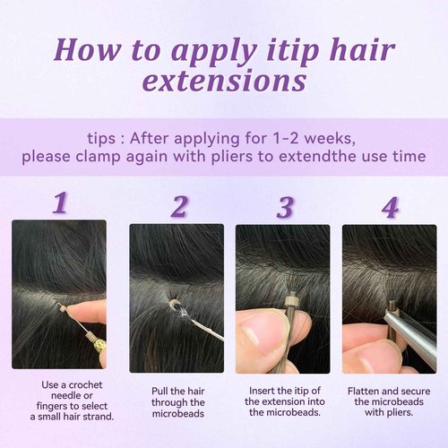 MioYio I Tip Hair Extensions Human Hair 30G/Pack Human Hair Itip Human Hair Extensions #16/60 Pre Bonded Extensions Long Straight Highlight Blonde 22Inch