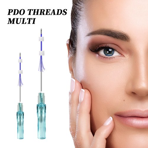 SOZOOM PDO Threads Multi, Face & Whole Body Lift Threads, Blunt L-Type PDO Threads Lift (16PCS-23G-38mm (l))